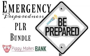 Emergency Preparedness PLR Bundle From Piggy Makes Bank