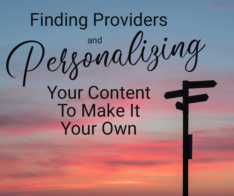 5-Finding Providers And Personalizing