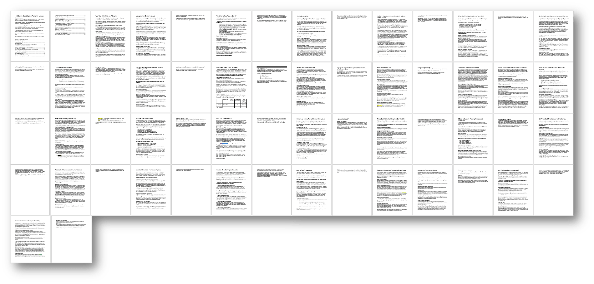 Quarterly Planning Articles