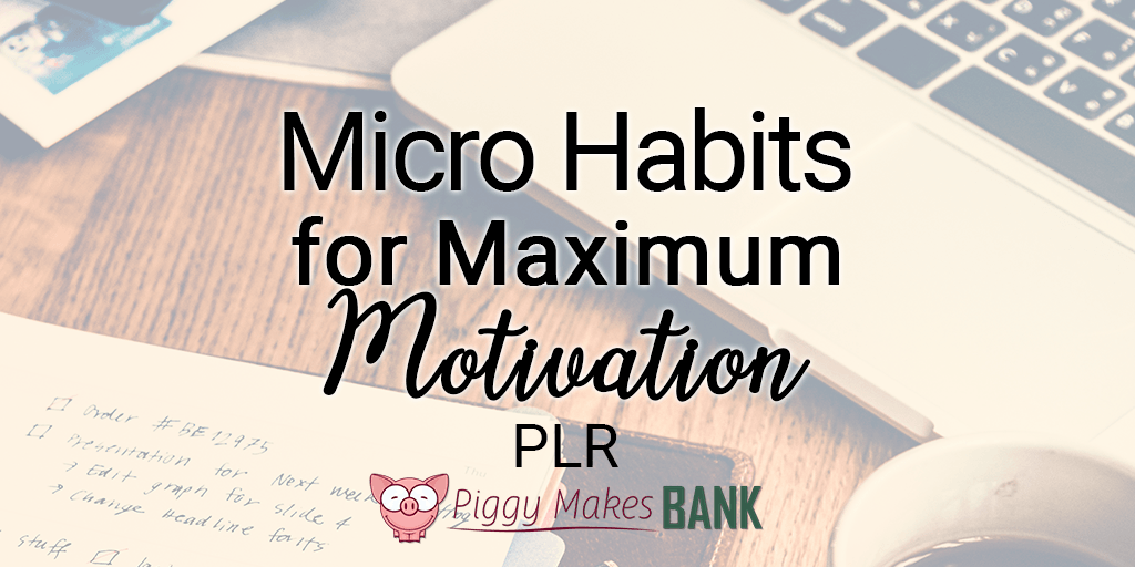 Micro Habits for Maximum Motivation plr