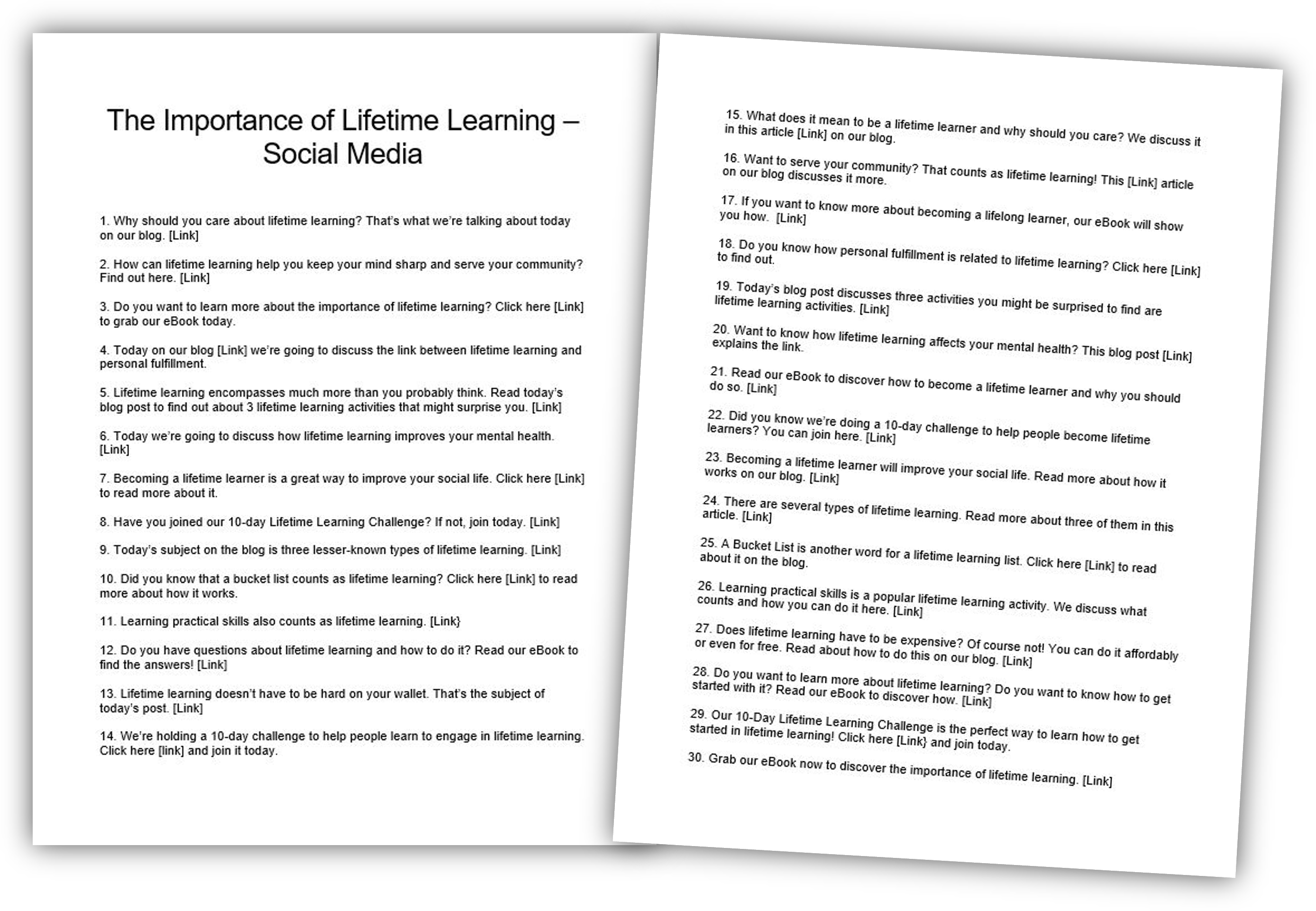 The Importance of Lifelong Learning PLR Social Media