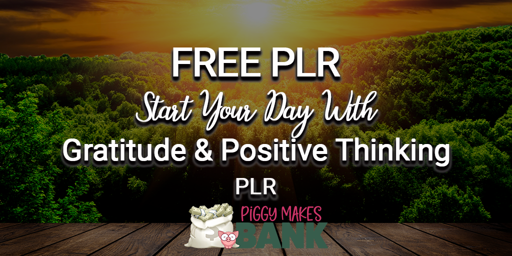free plr start your day with gratitude plr