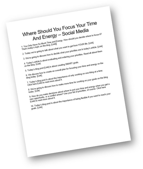 Where Should You Focus Your Time and Energy