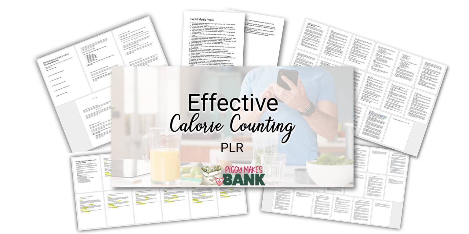 Effective Calorie Counting Piggy Makes Bank