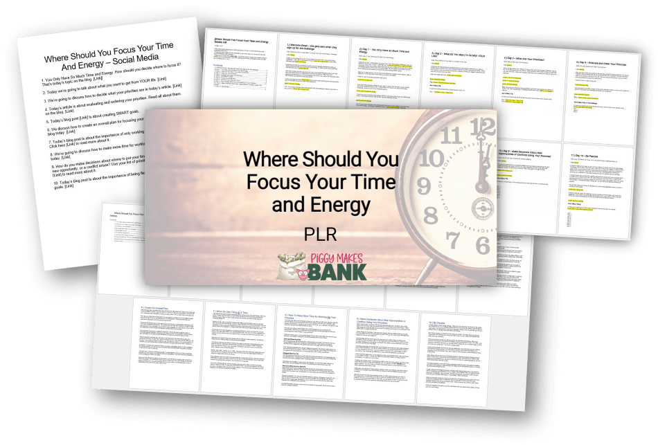 Where Should You Focus Your Time and Energy