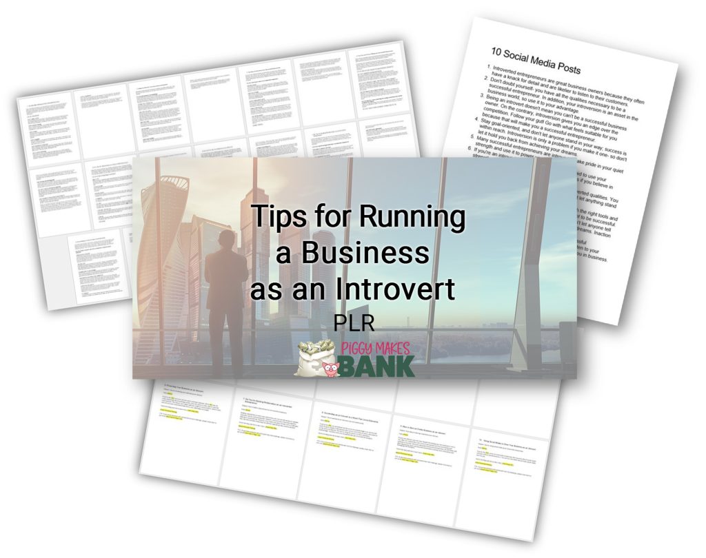 Tips For Running A Business As An Introvert Piggy Makes Bank Tips For Running A Business As An Introvert Piggy Makes Bank