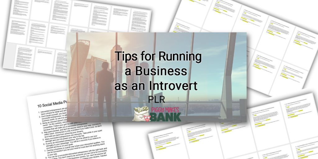 Tips For Running A Business As An Introvert Piggy Makes Bank Tips For Running A Business As An Introvert Piggy Makes Bank