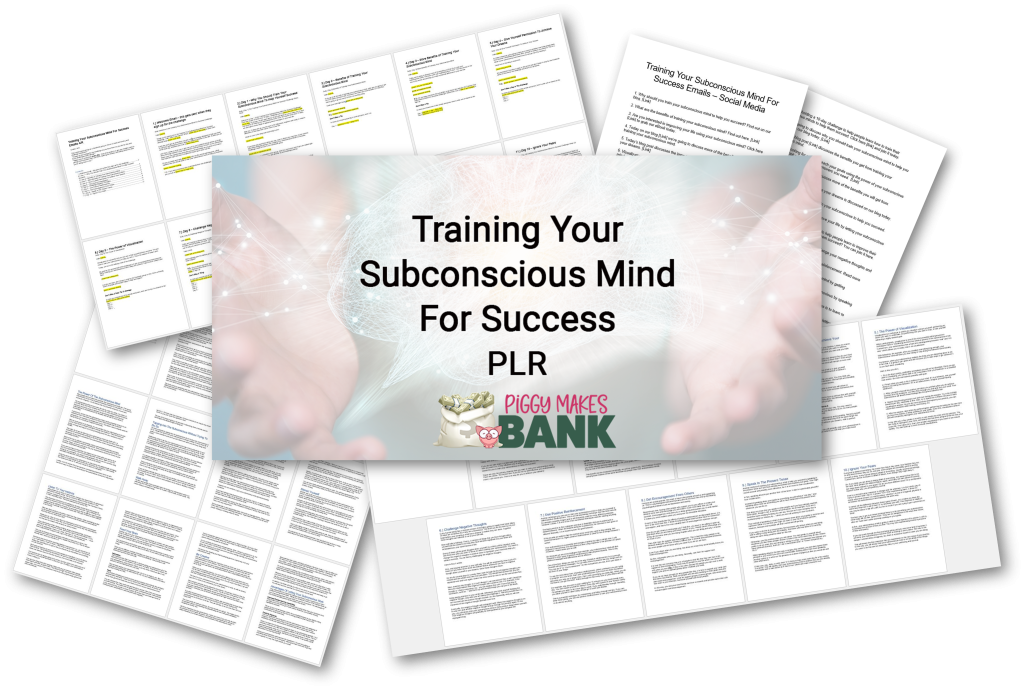 Training Your Subconscious Mind For Success - Piggy Makes Bank