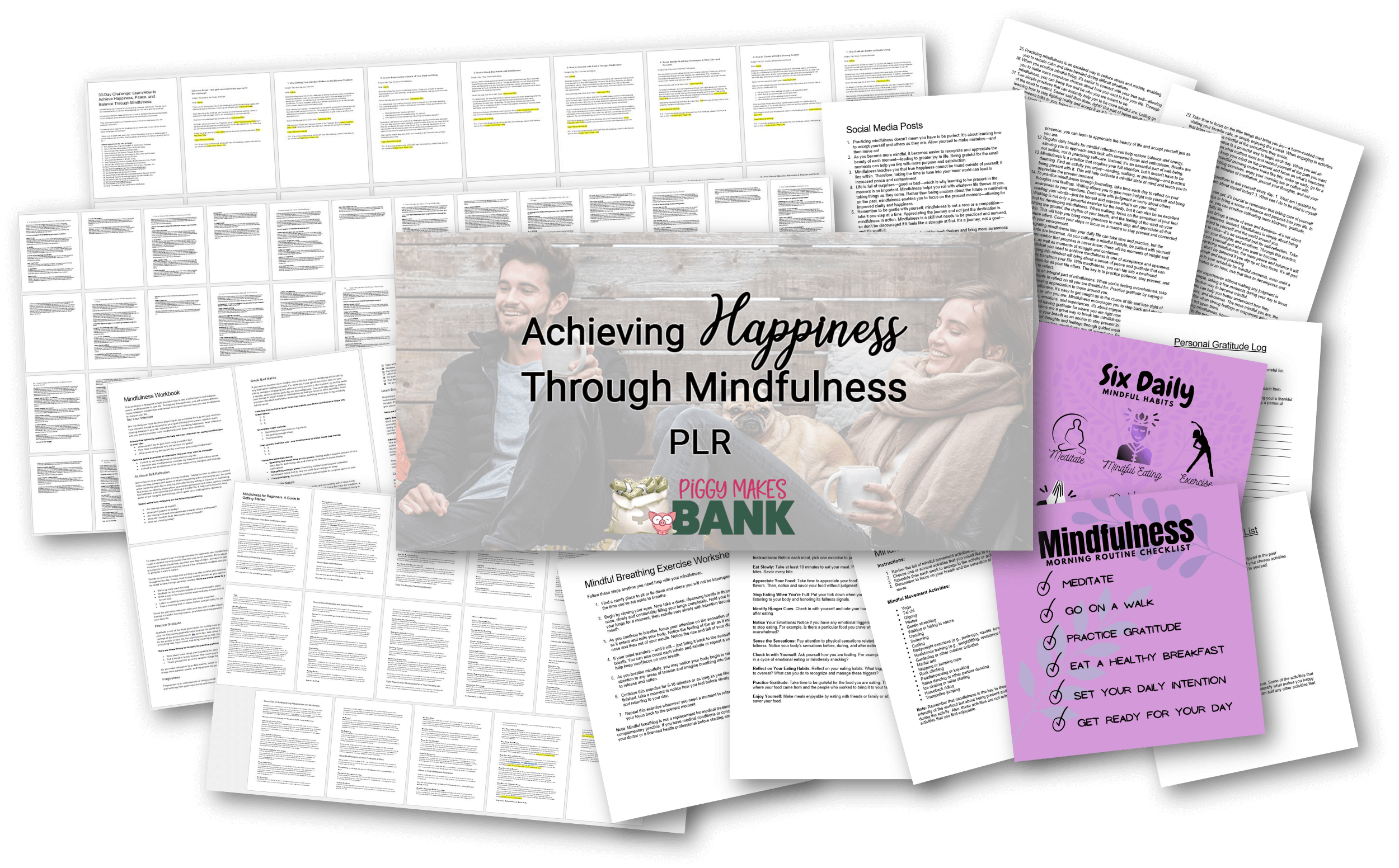 achieving happiness through mindfulness plr