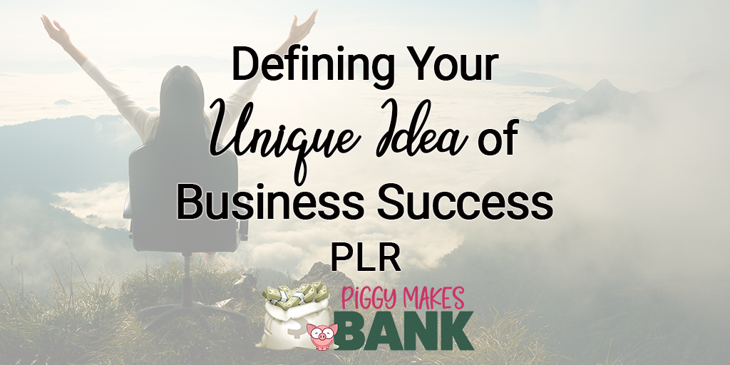 defining your unique idea of business success plr