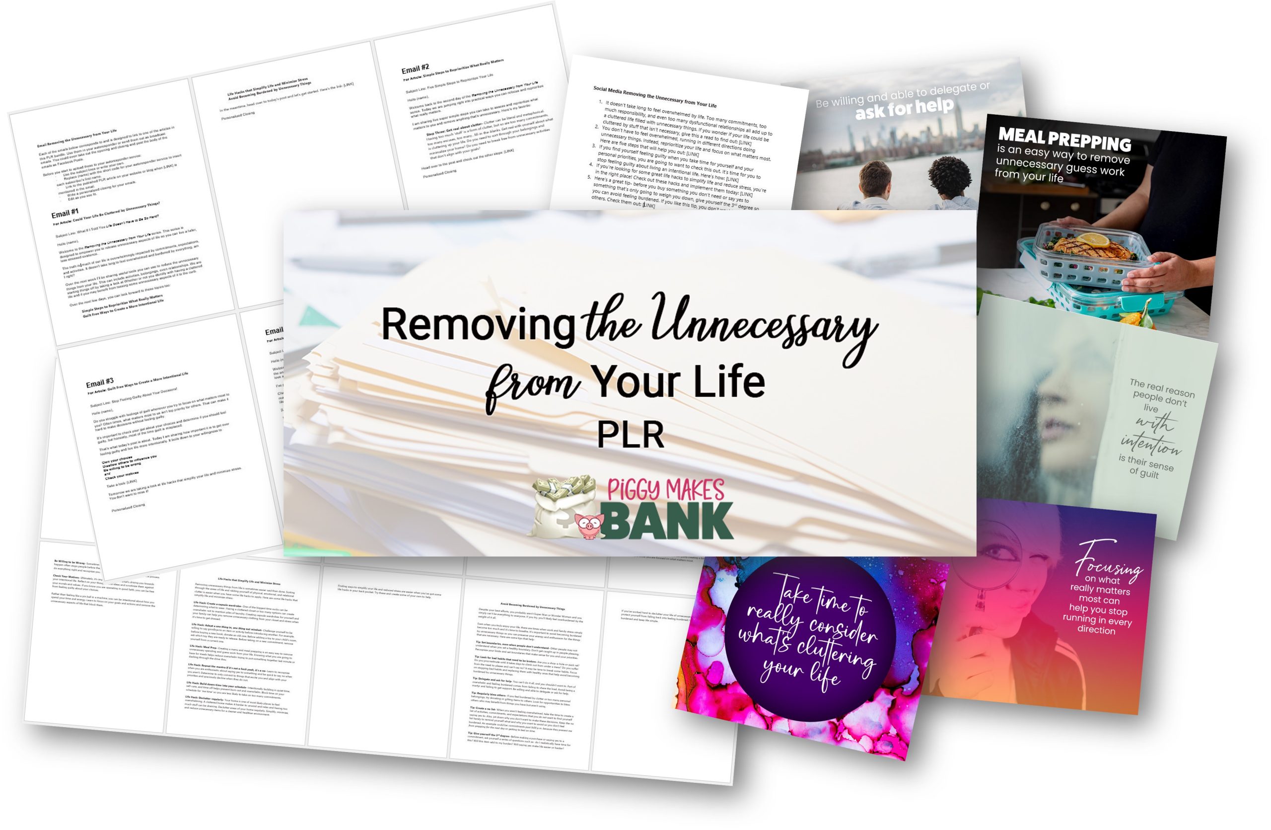 removing the unnecessary from your life PLR